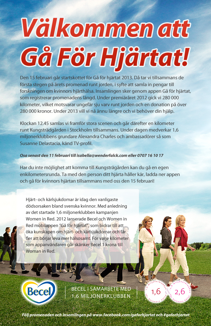 Inbjudan Gå för hjärtat - 1