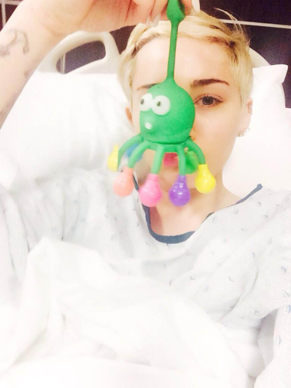 Miley Cyrus tweets Mr. Octopussy & some amazing Drs are taking good care of me