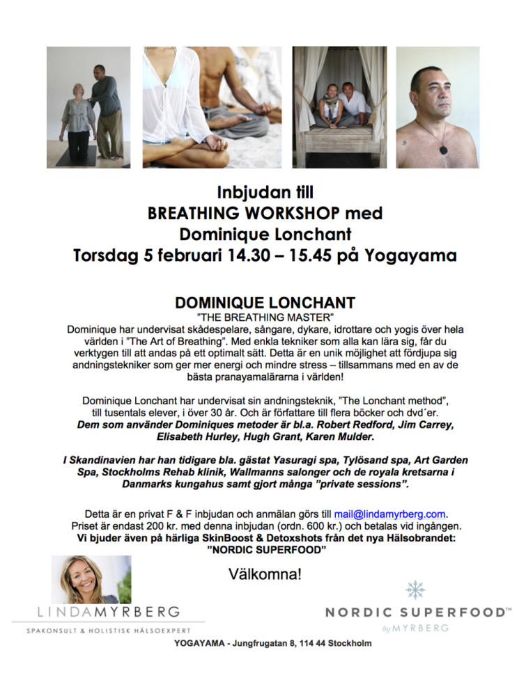 F&F inbjudan breathing workshop