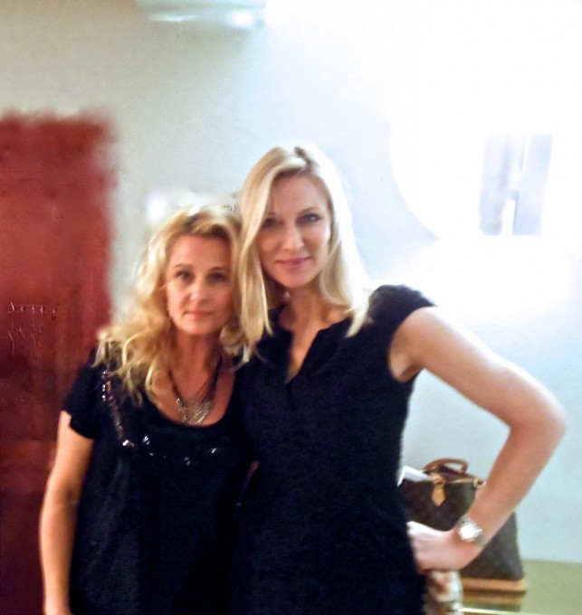 Malin Torkelsdotter Poole och jag på efterfesten.