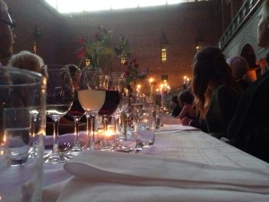 Middag i Blå hallen. 