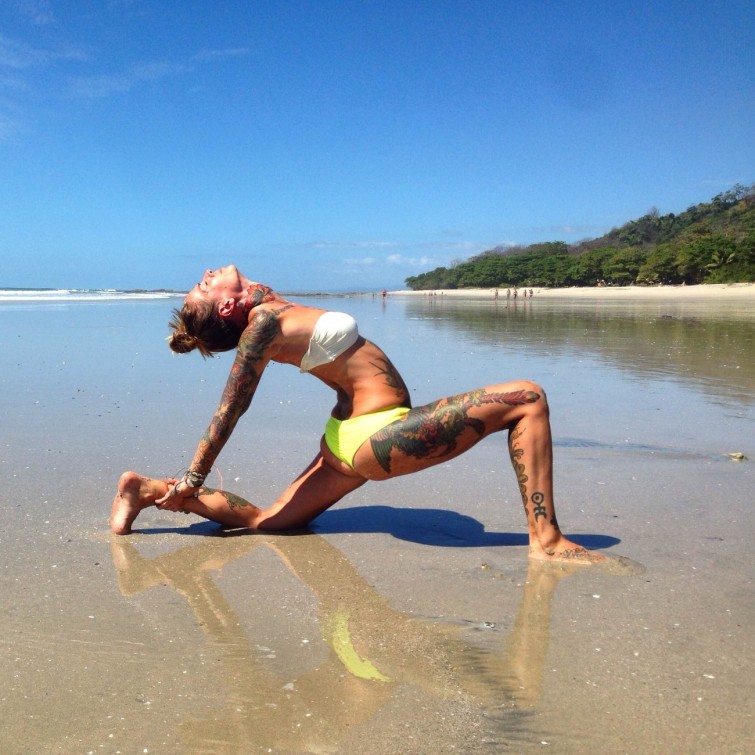 Variation på Anjaneyasana.