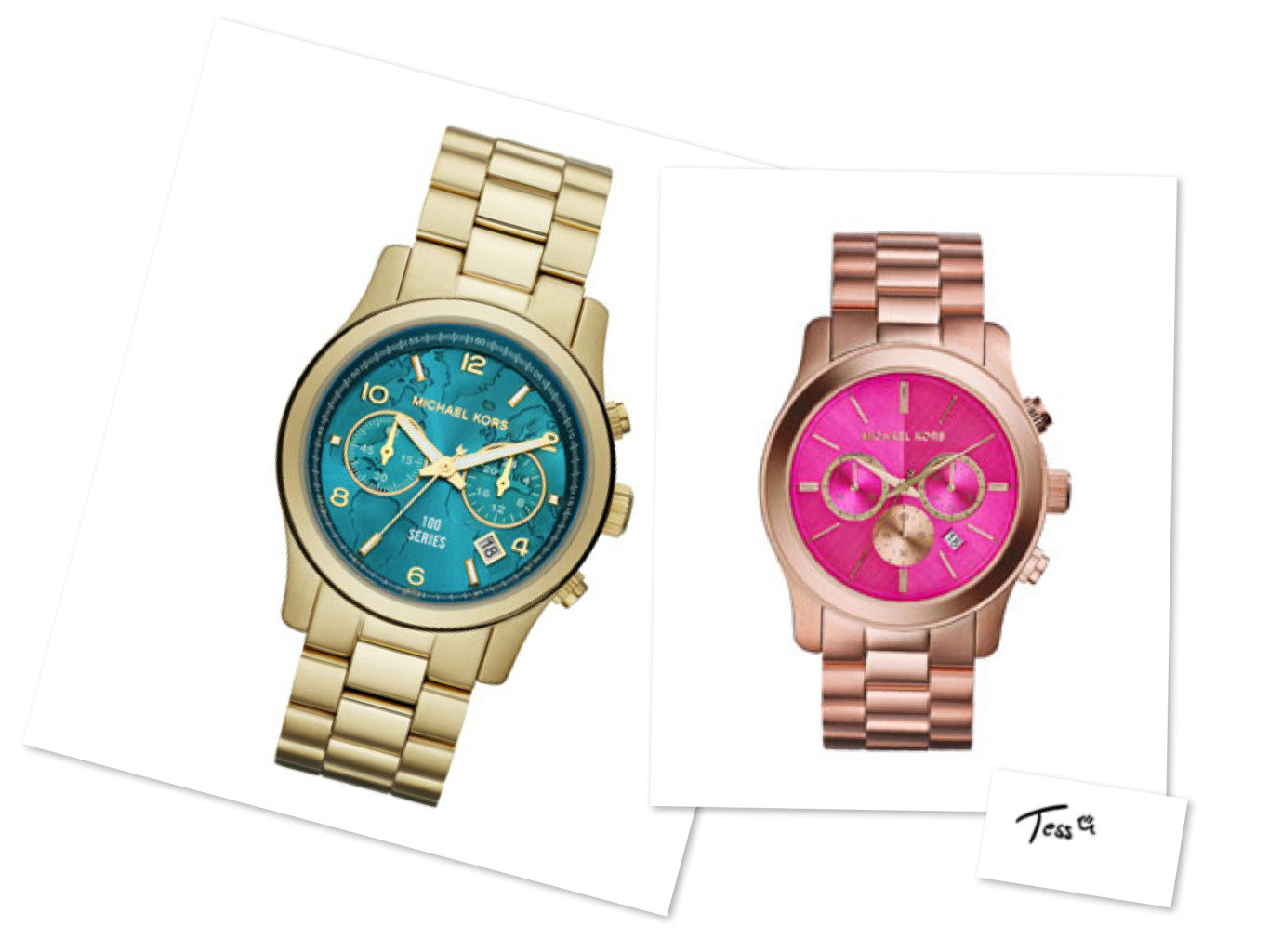 michael kors blå rosa tm